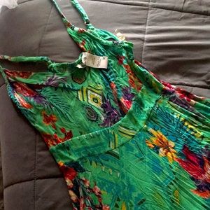 Tropical Flowy Maxi Dress